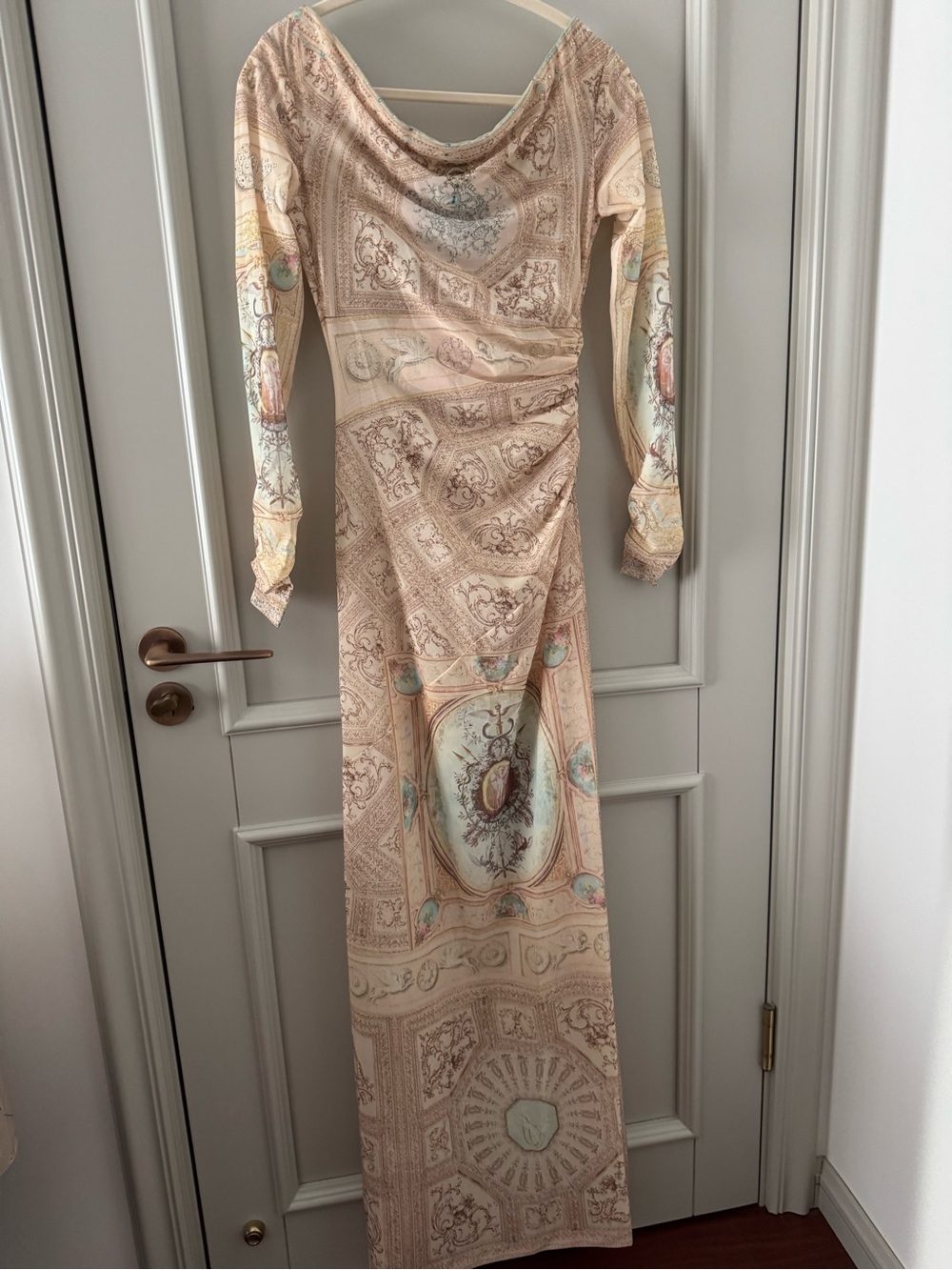 Camilla Mesh Off Shoulder Gathered Jersey Dress - Picture 5 of 11